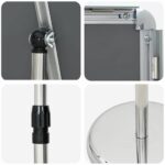 vidaXL Stánky na výstavy Strieborná 25 x 25 x 125 cm Hliník – Obrázok 10