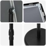 vidaXL Stánky na výstavy Čierna 25 x 25 x 125 cm Hliník – Obrázok 10