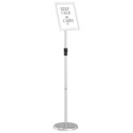 vidaXL Stánky na výstavy Strieborná 25 x 25 x 125 cm Hliník – Obrázok 3