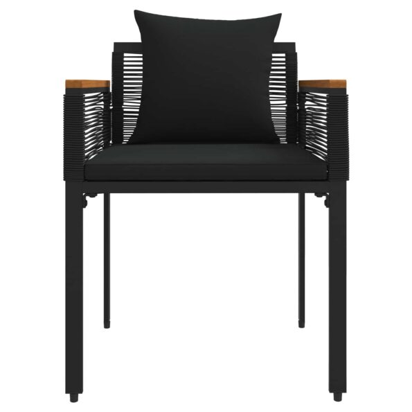 vidaXL Záhradný nábytok s vankúšom 4 pcs Čierna PE ratan – Obrázok 9