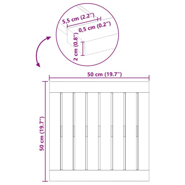 vidaXL Kúpeľňová predložka Jednofarebný Hnedá 50 x 50 cm drevo – Obrázok 10