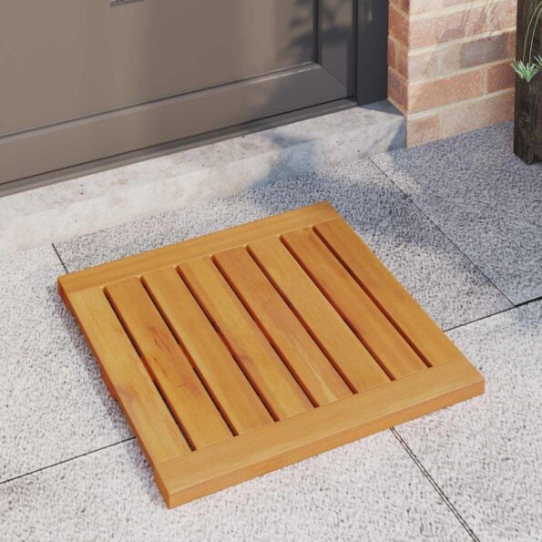 vidaXL Kúpeľňová predložka Jednofarebný Hnedá 50 x 50 cm drevo – Obrázok 3