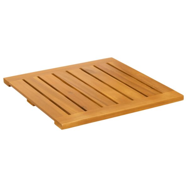 vidaXL Kúpeľňová predložka Jednofarebný Hnedá 50 x 50 cm drevo – Obrázok 4