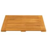 vidaXL Kúpeľňová predložka Jednofarebný Hnedá 50 x 50 cm drevo – Obrázok 6