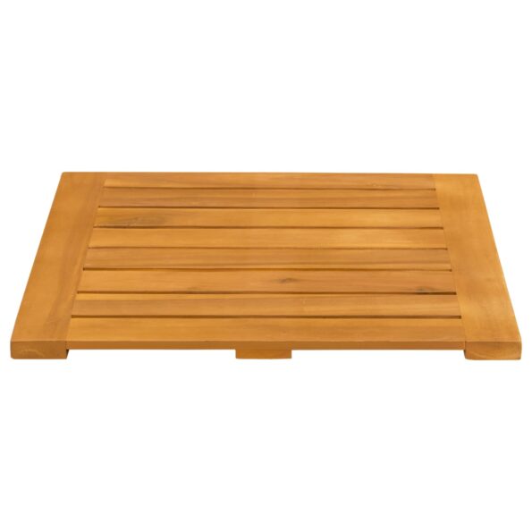 vidaXL Kúpeľňová predložka Jednofarebný Hnedá 50 x 50 cm drevo – Obrázok 6