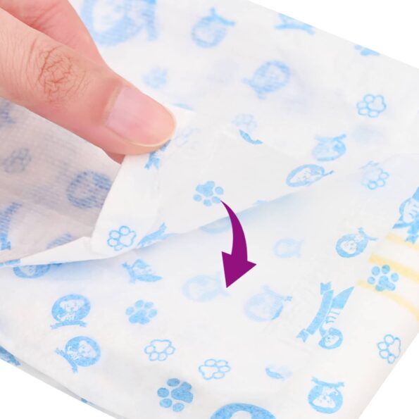 vidaXL Jednorazové psie plienky pre samcov 30 pcs Biela XL – Obrázok 10