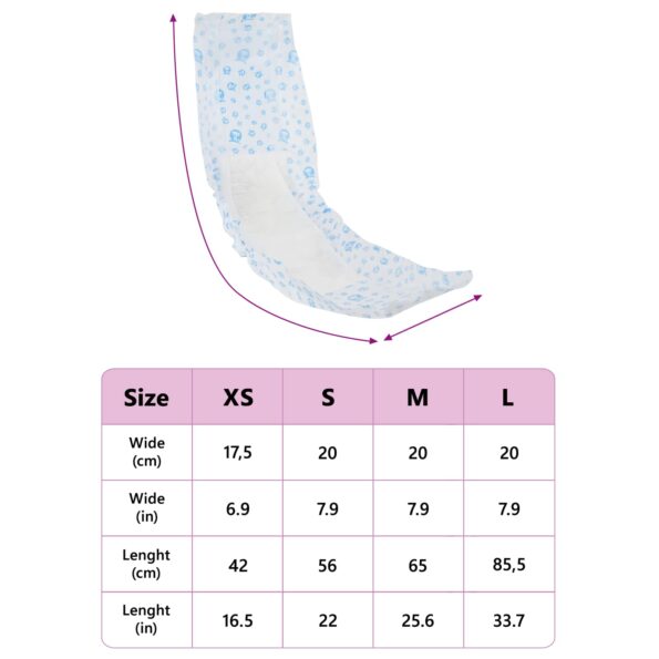 vidaXL Jednorazové psie plienky pre samcov 30 pcs Biela XL – Obrázok 12