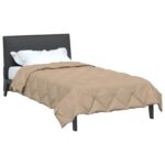 vidaXL Letná prikrývka Sivohnedá 200 x 155 cm Mikrovlákno – Obrázok 3