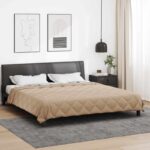 vidaXL Letná prikrývka Sivohnedá 200 x 200 cm Mikrovlákno