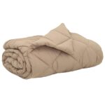 vidaXL Letná prikrývka Sivohnedá 200 x 200 cm Mikrovlákno – Obrázok 2