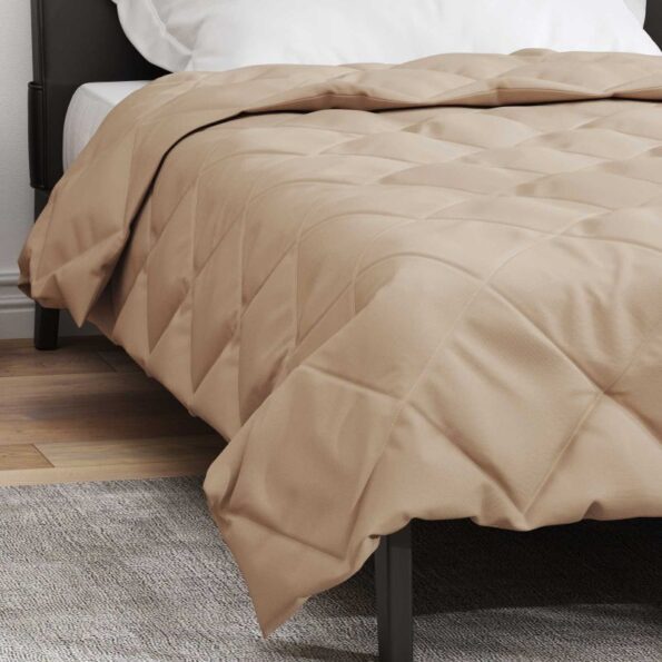 vidaXL Letná prikrývka Sivohnedá 220 x 155 cm Mikrovlákno – Obrázok 4