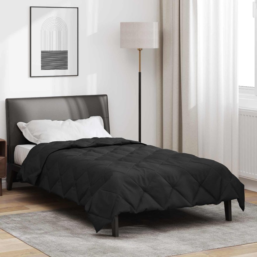 42025466_1.jpg vidaXL Letná prikrývka Čierny 200 x 155 cm Mikrovlákno – Obrázok 1
