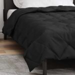 vidaXL Letná prikrývka Čierny 200 x 155 cm Mikrovlákno – Obrázok 4