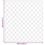 vidaXL Letná prikrývka Čierna 220 x 240 cm Mikrovlákno – Obrázok 10