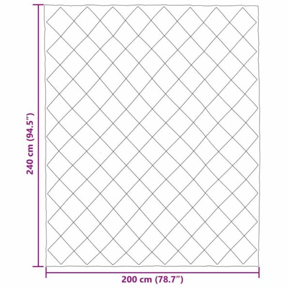 vidaXL Prikrývka na celý rok Zelená a antracitová 240 x 200 cm – Obrázok 11