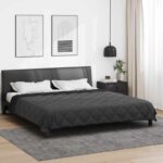 vidaXL Prikrývka na celý rok Čierna a antracit 200 x 200 cm