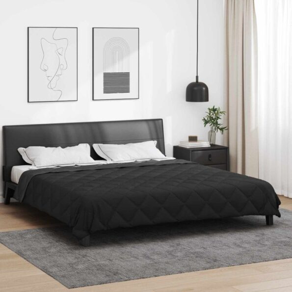 vidaXL Prikrývka na celý rok Čierna a antracit 200 x 200 cm – Obrázok 4