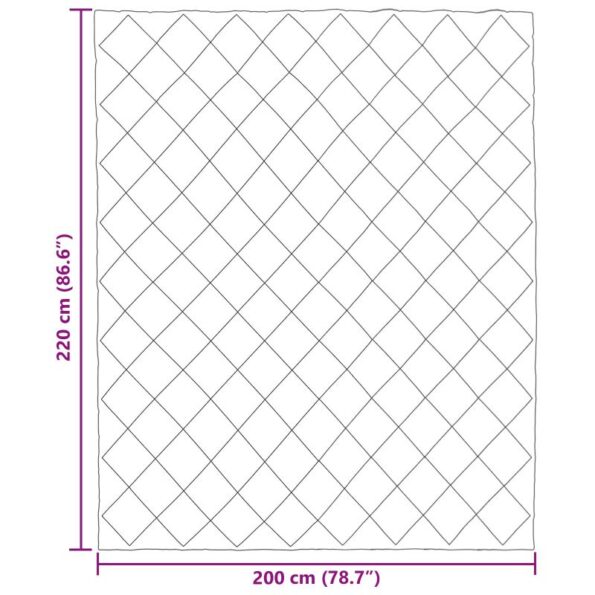 vidaXL Prikrývka na celý rok Čierna a antracit 220 x 200 cm – Obrázok 11