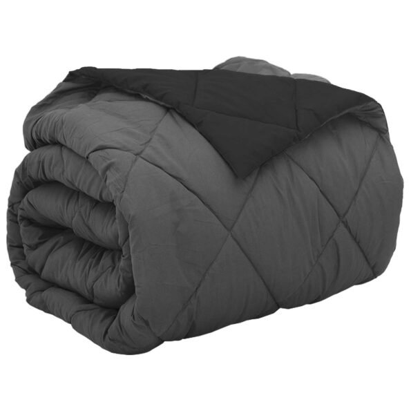 vidaXL Prikrývka na celý rok Čierna a antracit 220 x 240 cm – Obrázok 2