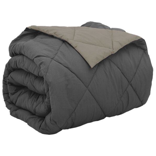 vidaXL Prikrývka na celý rok Svetlo šedá a antracitová 200 x 200 cm – Obrázok 2