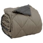 vidaXL Prikrývka na celý rok Svetlo šedá a antracitová 200 x 200 cm – Obrázok 5