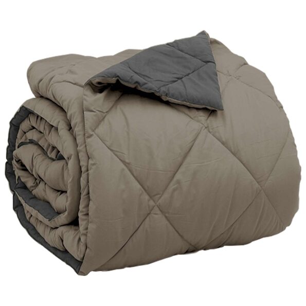 vidaXL Prikrývka na celý rok Svetlo šedá a antracitová 200 x 200 cm – Obrázok 5