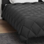 vidaXL Zimný prehoz Antracit 220 x 240 cm Mikrovlákno – Obrázok 4