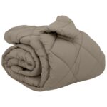 vidaXL Zimný prehoz Svetlosivá 200 x 200 cm Mikrovlákno – Obrázok 2