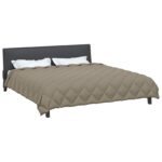 vidaXL Zimný prehoz Svetlosivá 200 x 200 cm Mikrovlákno – Obrázok 3