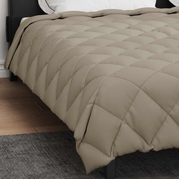 vidaXL Zimný prehoz Svetlosivá 200 x 200 cm Mikrovlákno – Obrázok 4