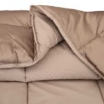 vidaXL Prikrývka na celý rok Zlatá 155 x 220 cm Satén a mikrovlákno – Obrázok 5