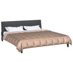 vidaXL Prikrývka na celý rok Zlatá 200 x 200 cm Satén a mikrovlákno – Obrázok 3