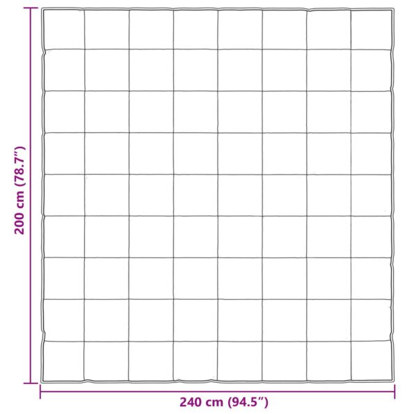 vidaXL Prikrývka na celý rok Strieborná 240 x 200 cm – Obrázok 10