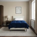 vidaXL Letná prikrývka Šnurovaný Tmavomodrá 155 x 220 cm Mikrovlákno