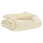 vidaXL Prikrývka na celý rok Krémová 155 x 220 cm Mikrovlákno – Obrázok 2