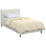 vidaXL Prikrývka na celý rok Krémová 155 x 220 cm Mikrovlákno – Obrázok 3