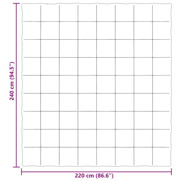 vidaXL Zimný prehoz Šnurovaný Čierna 220 x 240 cm Mikrovlákno – Obrázok 10