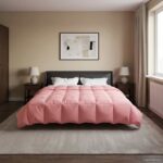 vidaXL Zimný prehoz Šnurovaný Ružová 200 x 240 cm Mikrovlákno