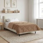 vidaXL Letná prikrývka Šnurovaný Sivohnedá 135 x 220 cm – Obrázok 4