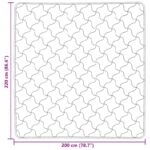 vidaXL Letná prikrývka Šnurovaný Sivohnedá 200 x 220 cm – Obrázok 10