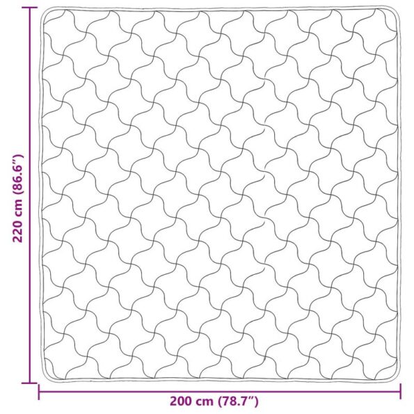 vidaXL Letná prikrývka Šnurovaný Sivohnedá 200 x 220 cm – Obrázok 10