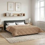 vidaXL Letná prikrývka Šnurovaný Sivohnedá 200 x 220 cm – Obrázok 4