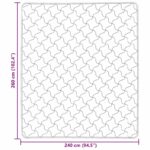 vidaXL Letná prikrývka Šnurovaný Sivohnedá 240 x 260 cm – Obrázok 10