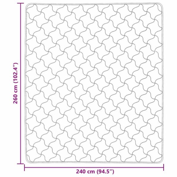 vidaXL Letná prikrývka Šnurovaný Sivohnedá 240 x 260 cm – Obrázok 10