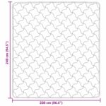 vidaXL Prikrývka na celý rok Šnurovaný Antracit 220 x 240 cm – Obrázok 10