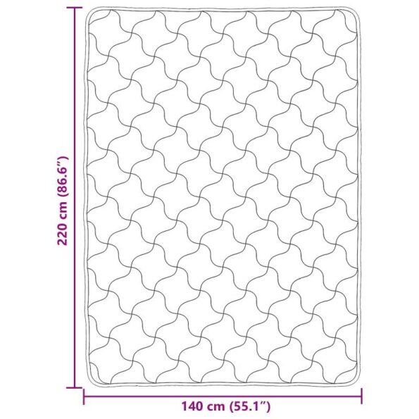 vidaXL Prikrývka na celý rok Šnurovaný Ružová 140 x 220 cm – Obrázok 10