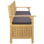 vidaXL Úložná lavička s vankúšom s úložiskom s dverami – Obrázok 4