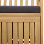 vidaXL Úložná lavička s vankúšom s úložiskom s dverami – Obrázok 6