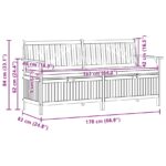 vidaXL Úložná lavička s vankúšom s úložiskom s dverami – Obrázok 8