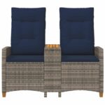 vidaXL Hojdačka s tabletou Šedá a námornícká modrá 126 x 65 x 112 cm – Obrázok 2